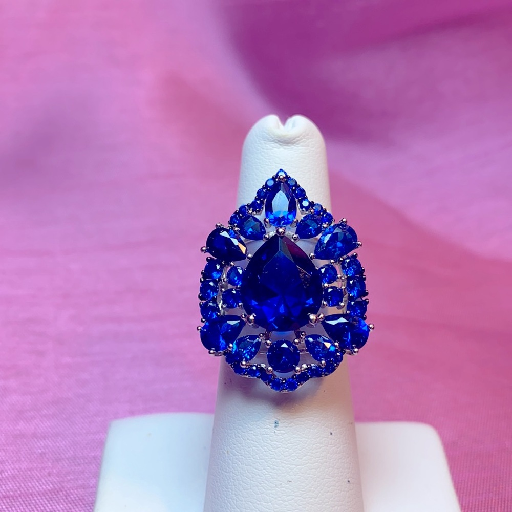 Lab Created Blue Spinel Ring